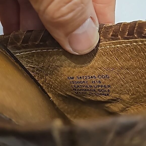 Frye & co. Leather Open Back Mules Cody Cognac size 6M - Picture 8 of 8